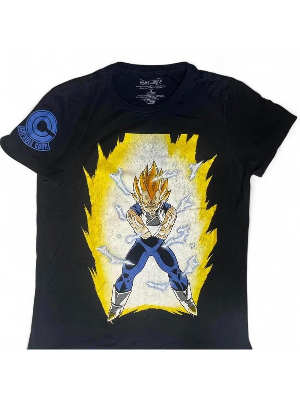 Dragon Ball Z Vegeta Super Saiyan Men's Graphic T-Shirt Sz S
